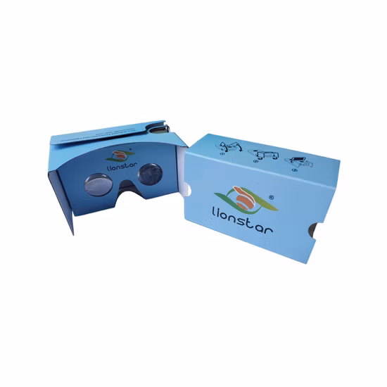 Logotipo personalizado Cartoon 3D Vr Video Game Vr Headsets Visualizador Item de promoção 3D de papelão com marca Óculos Vr Óculos de vídeo 3D